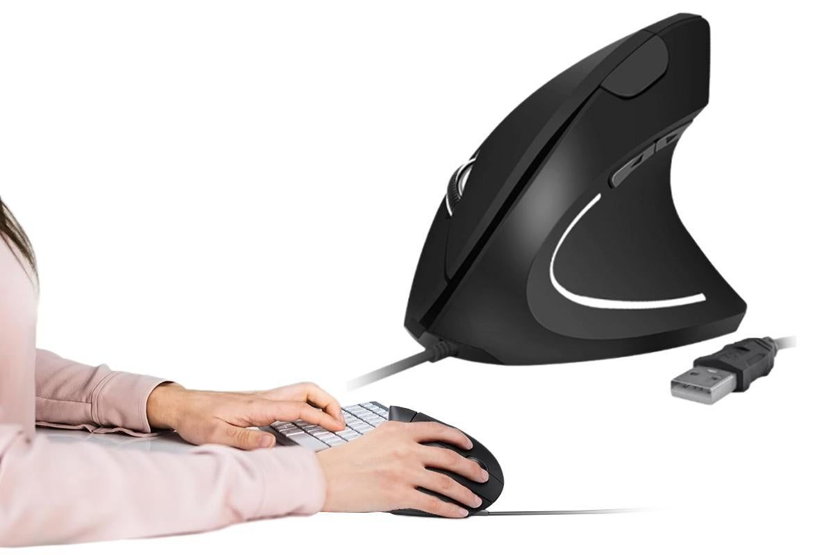 Optical Vertical Mouse 800 1200 1600 DPI 6 Key Gaming USB Wired Mouse - Image 1