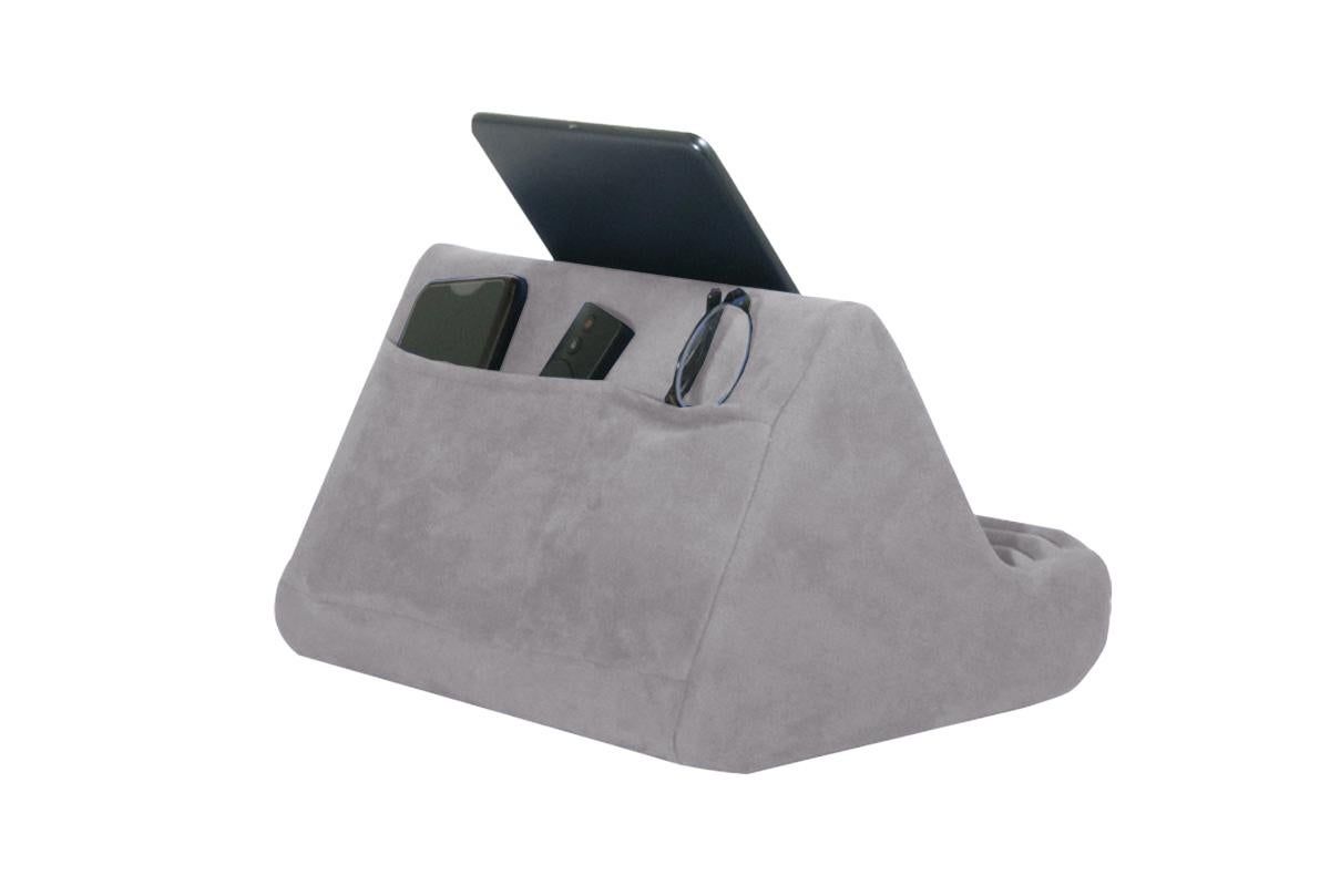Tablet Holder Multi Angle Lazy Holder Stand with 2 Pockets for Bed Desk-Grey - Image 7
