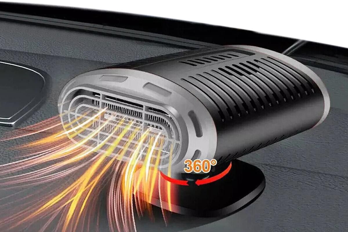 12V 150W Car warming device 360-degree Rotation Fast Heating Cooling Fan Defogger and Defroster - Image 4