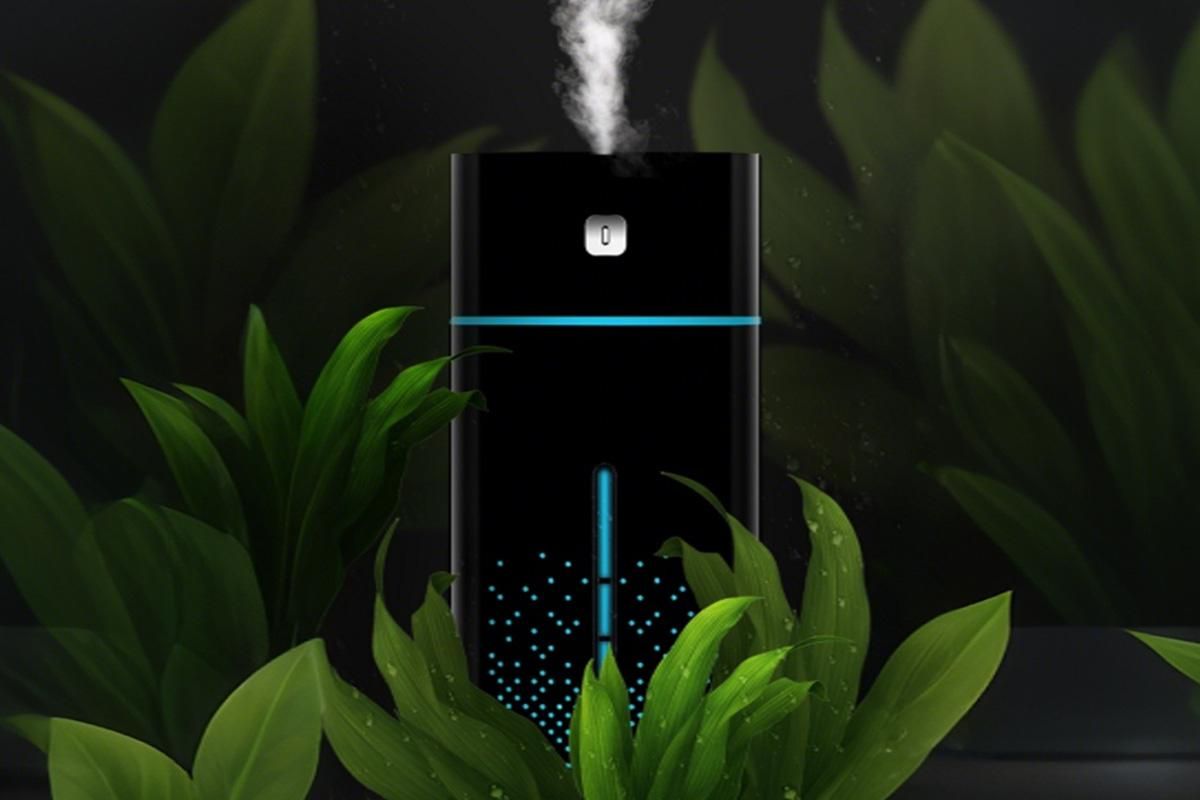 1L Ultrasonic Air Humidifier Cool Mist with 7 Color LED Light for Bedroom-Black - Image 5