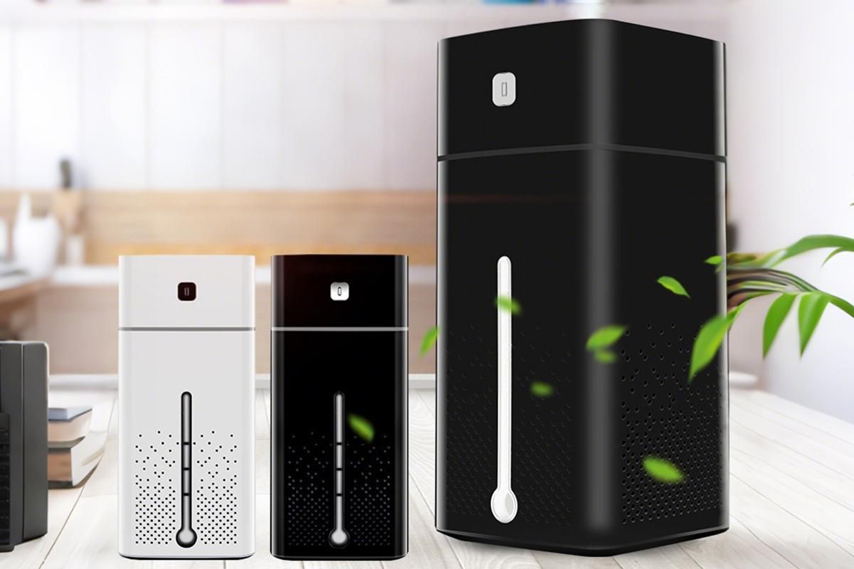 1L Ultrasonic Air Humidifier Cool Mist with 7 Color LED Light for Bedroom-Black - Image 7