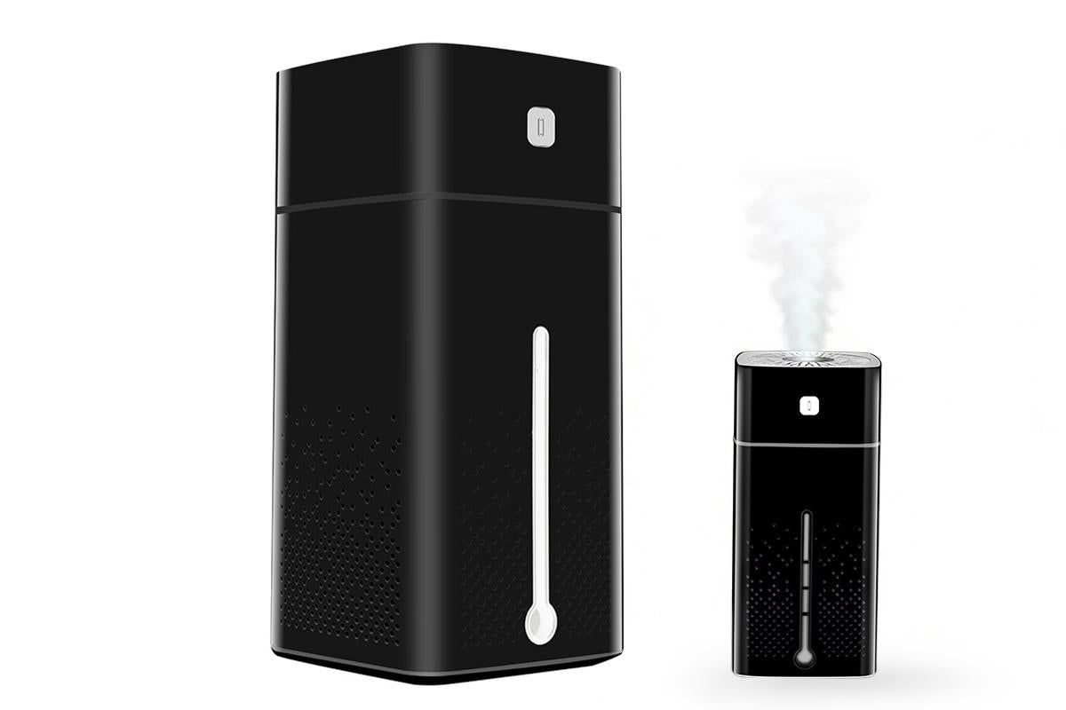 1L Ultrasonic Air Humidifier Cool Mist with 7 Color LED Light for Bedroom-Black - Image 8
