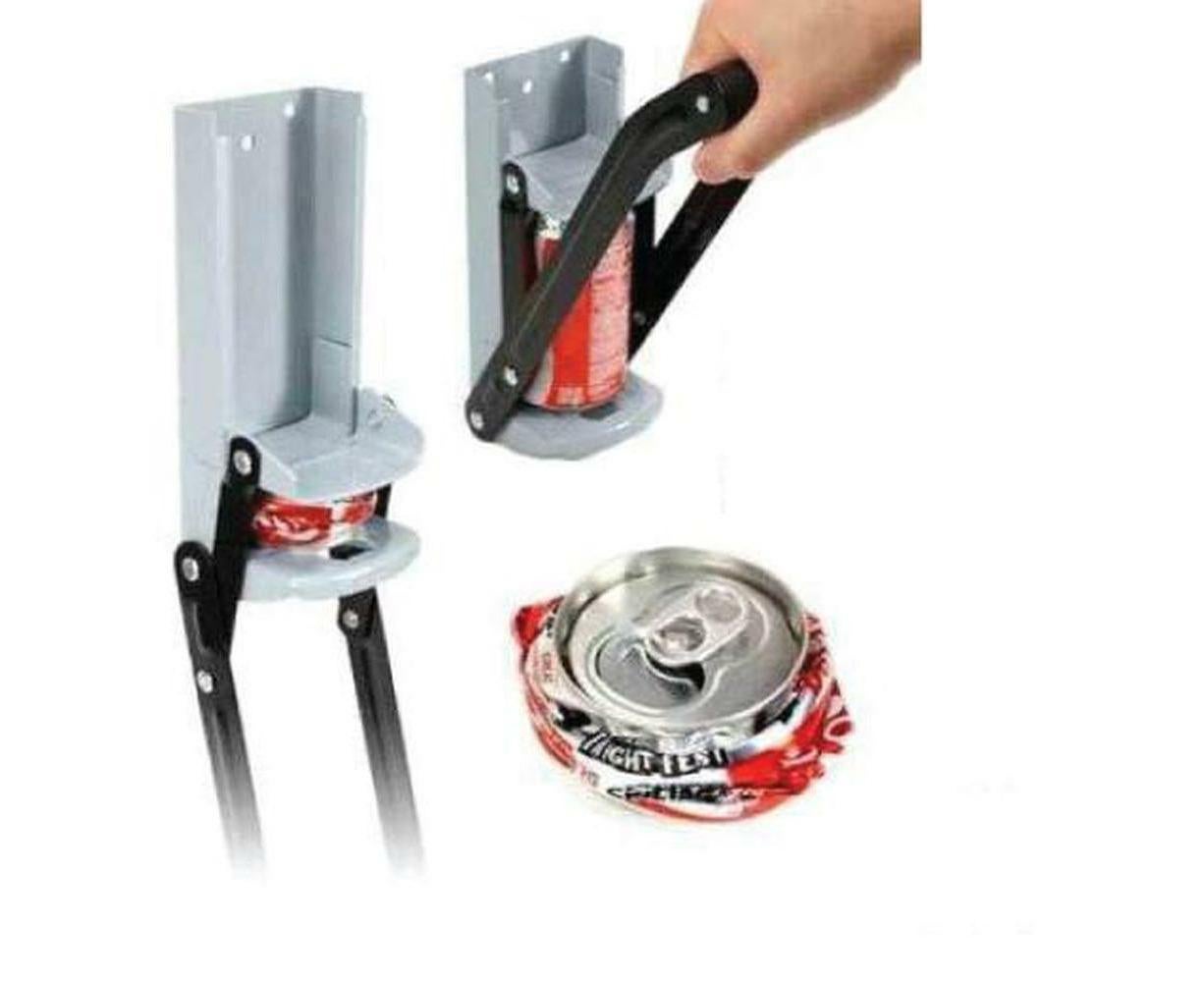 Aluminium Can Crusher - 16oz Beer Soda Smasher - Wall Mount Included Bottle Opener 2 Can Crushers - Image 2
