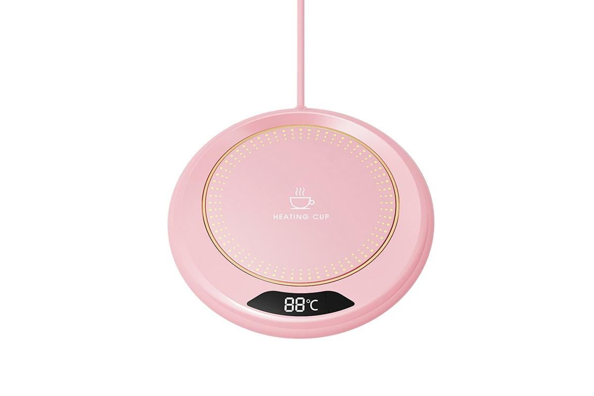 Electric Coffee Mug Warmer USB Cup With 3 Temp Settings-Pink - Image 8