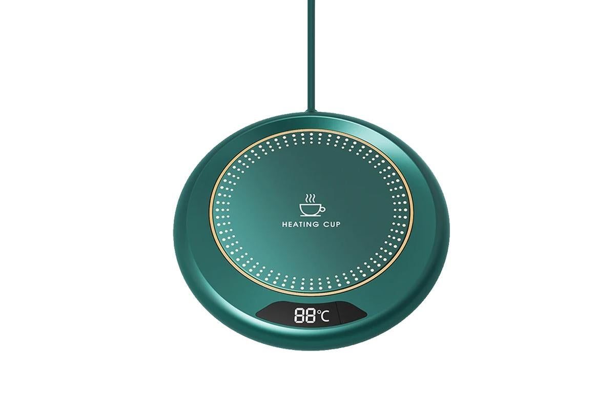 Electric Coffee Mug Warmer USB Cup With 3 Temp Settings-Green - Image 3