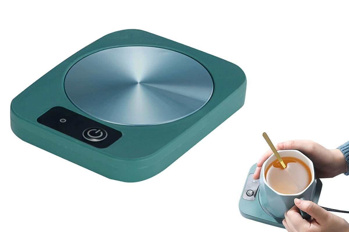 Electric Coffee Mug Warmer USB Cup With 3 Temp Settings-Green - Image 8