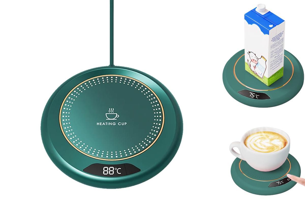 Electric Coffee Mug Warmer USB Cup With 3 Temp Settings-White - Image 5