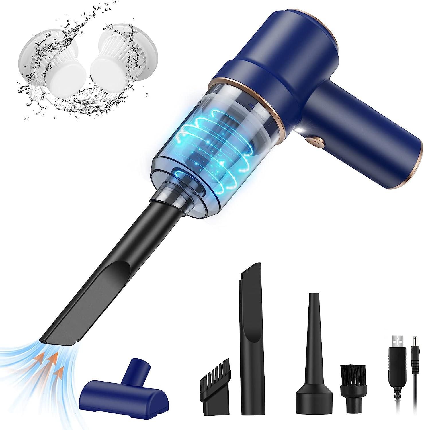Handheld Car Vacuum Cleaner for Car Home Office Pet-Blue - Image 5