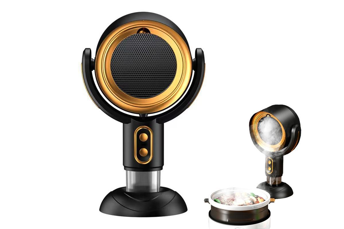 Portable Smoke Purifier Fan Removes Odors Dust Smoke for Cooking and Camping BBQ -BlackGold - Image 1