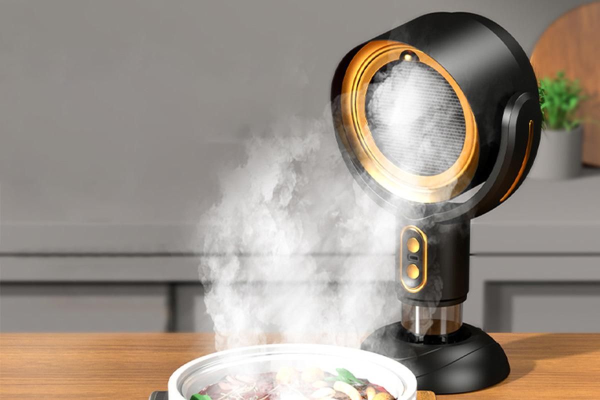Portable Smoke Purifier Fan Removes Odors Dust Smoke for Cooking and Camping BBQ -BlackGold - Image 3