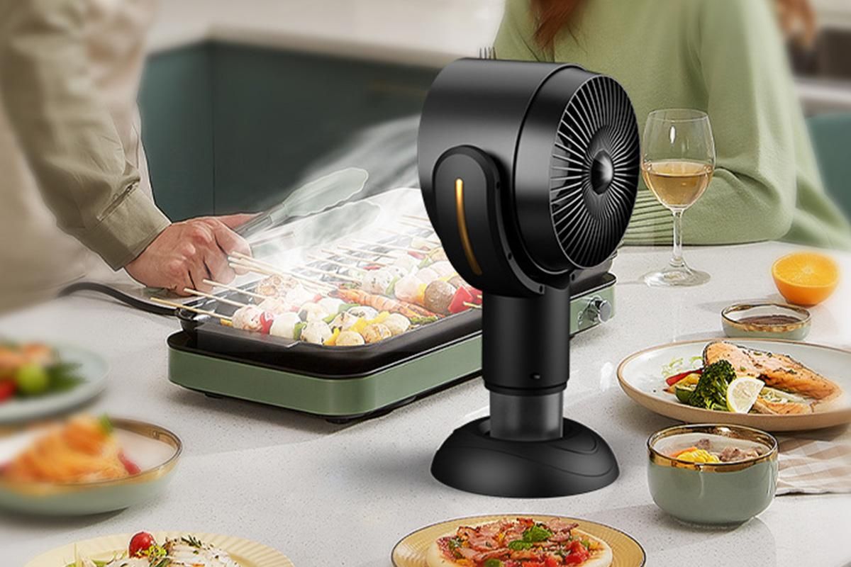 Portable Smoke Purifier Fan Removes Odors Dust Smoke for Cooking and Camping BBQ -BlackGold - Image 4