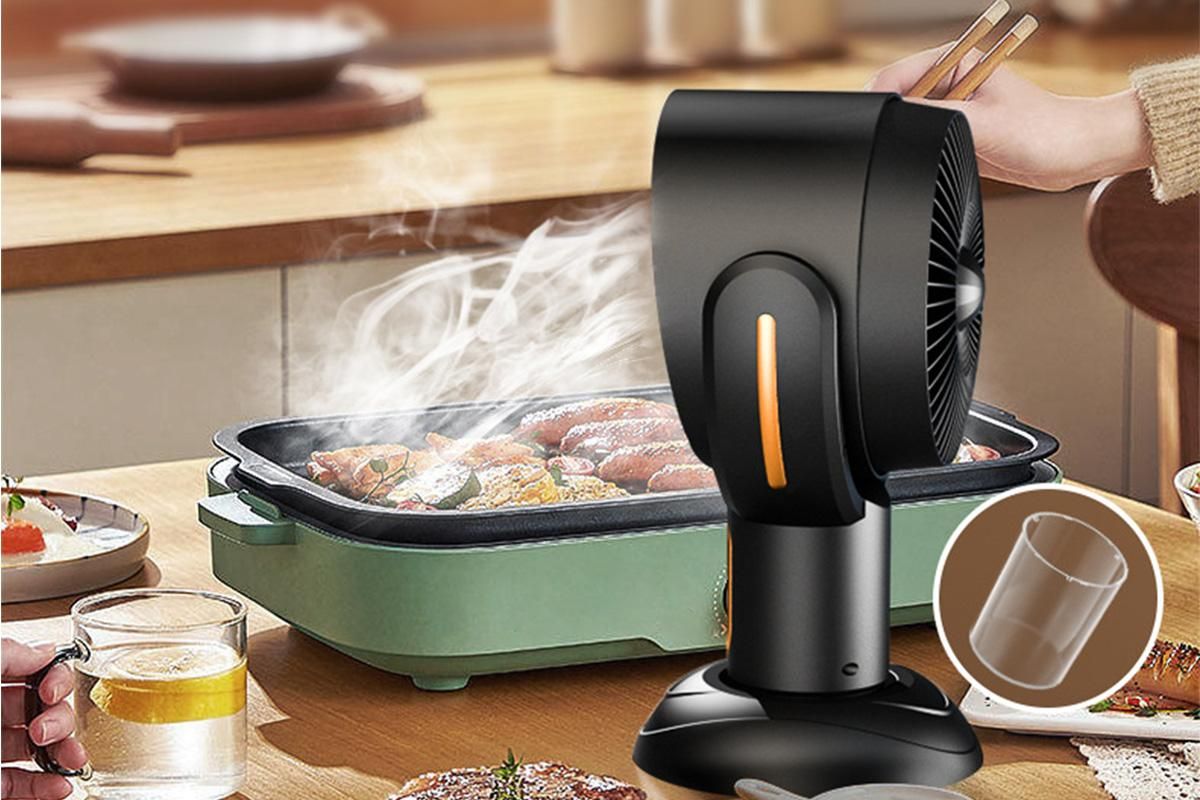 Portable Smoke Purifier Fan Removes Odors Dust Smoke for Cooking and Camping BBQ -BlackGold - Image 5
