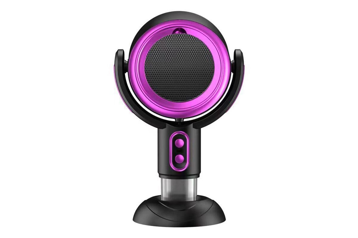 Portable Smoke Purifier Fan Removes Odors Dust Smoke for Cooking and Camping BBQ -BlackPurple - Image 2