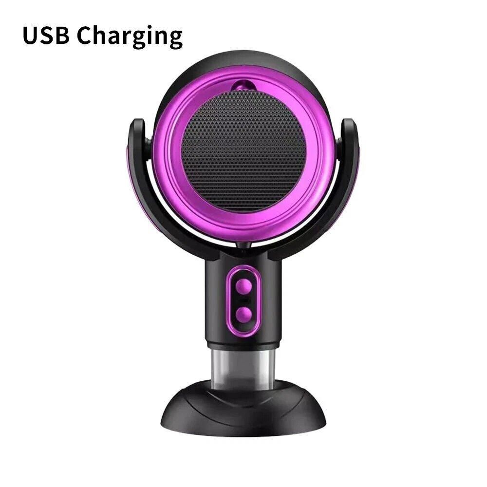 Portable Smoke Purifier Fan Removes Odors Dust Smoke for Cooking and Camping BBQ -BlackPurple - Image 7