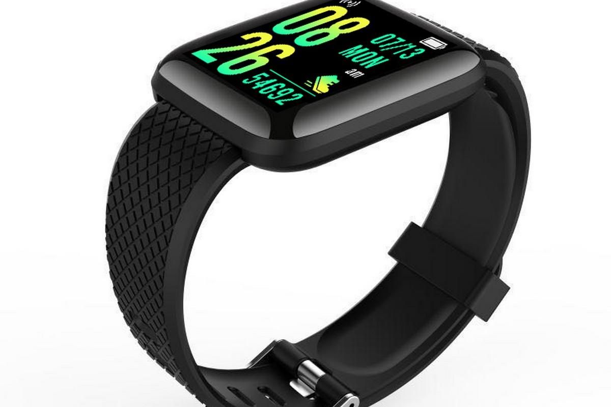 116plus Waterproof Smart Watch Sports Fitness Trackaer with Heart Rate Monitor for Men and Women-Black - Image 2