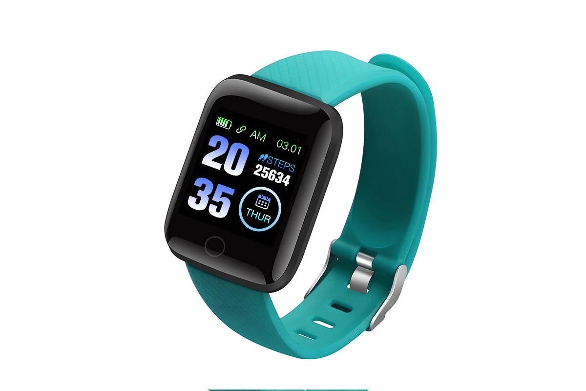 116plus Waterproof Smart Watch Sports Fitness Trackaer with Heart Rate Monitor for Men and Women-Black - Image 5