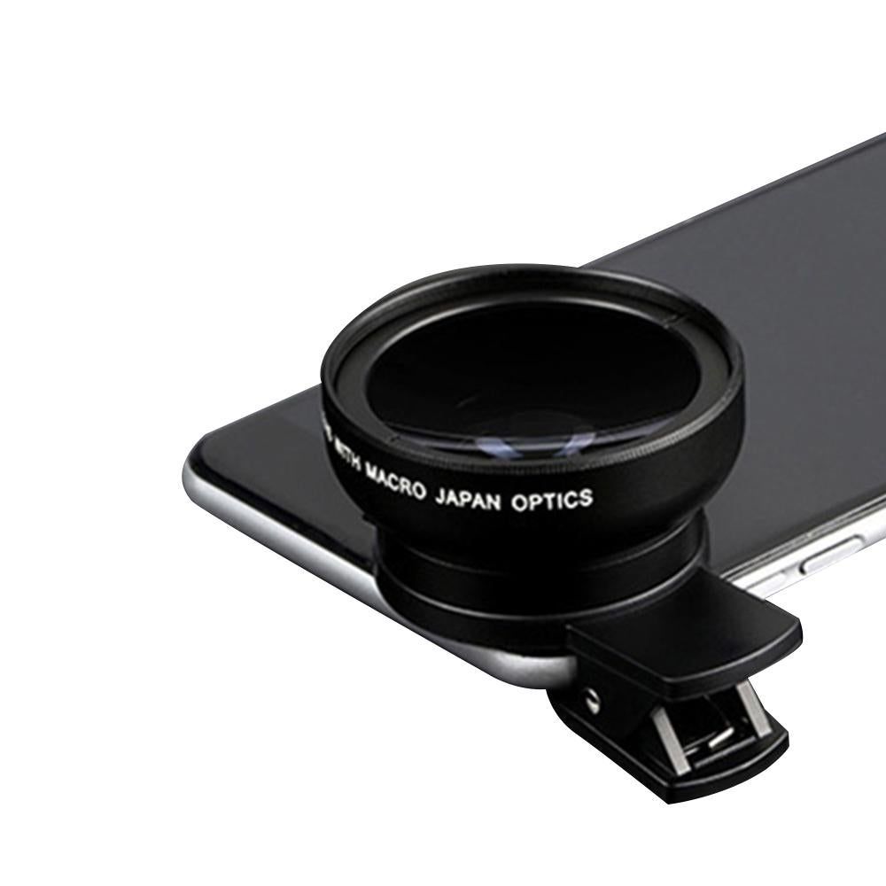 Cell Phone Camera Lens 2 in1 Portable Wide Angle Macro Cell Phone Camera Lens Kit -Black - Image 6