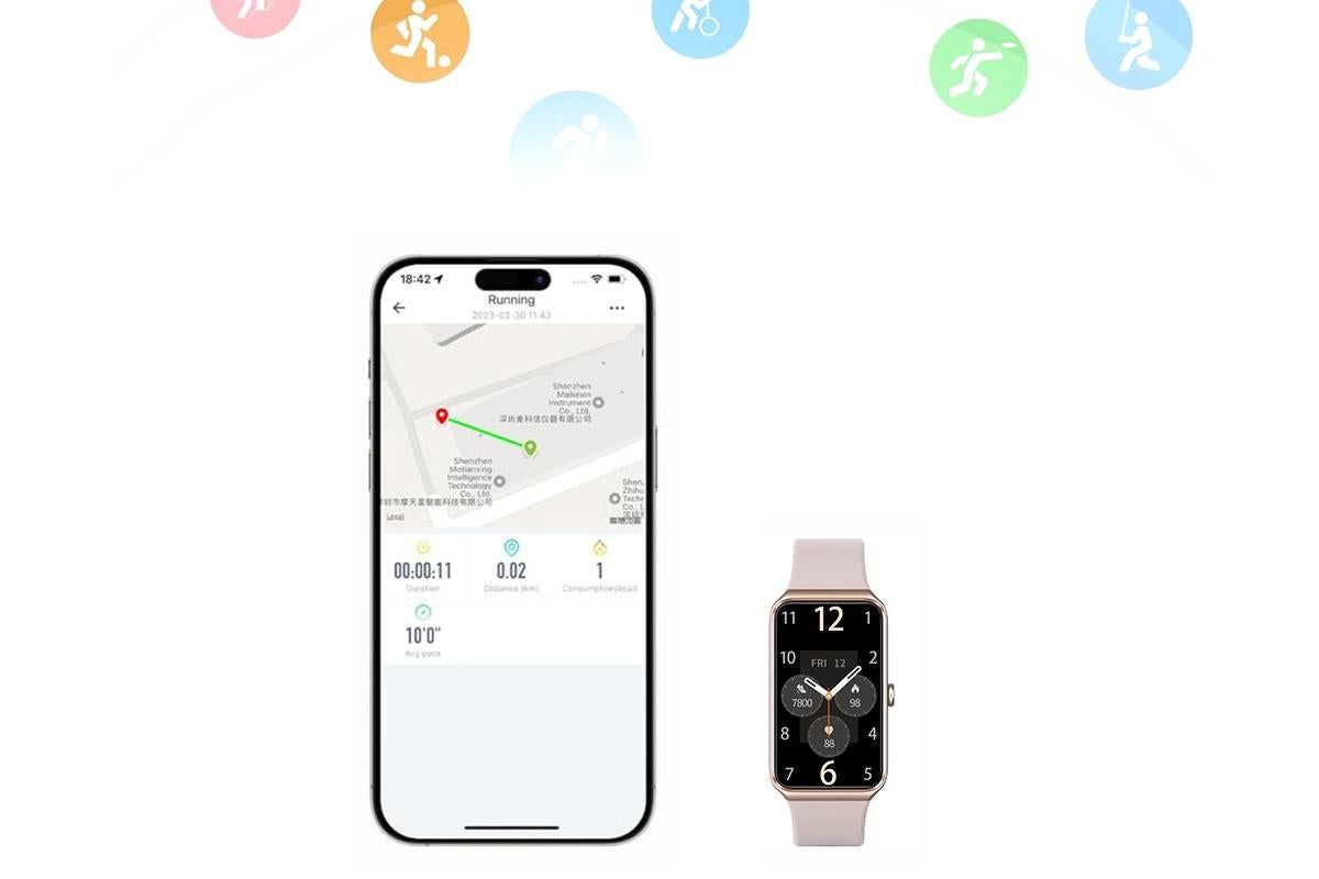 Fitness Tracker Smart Watch with Heart Rate and Blood Pressure Monitor-Pink - Image 7