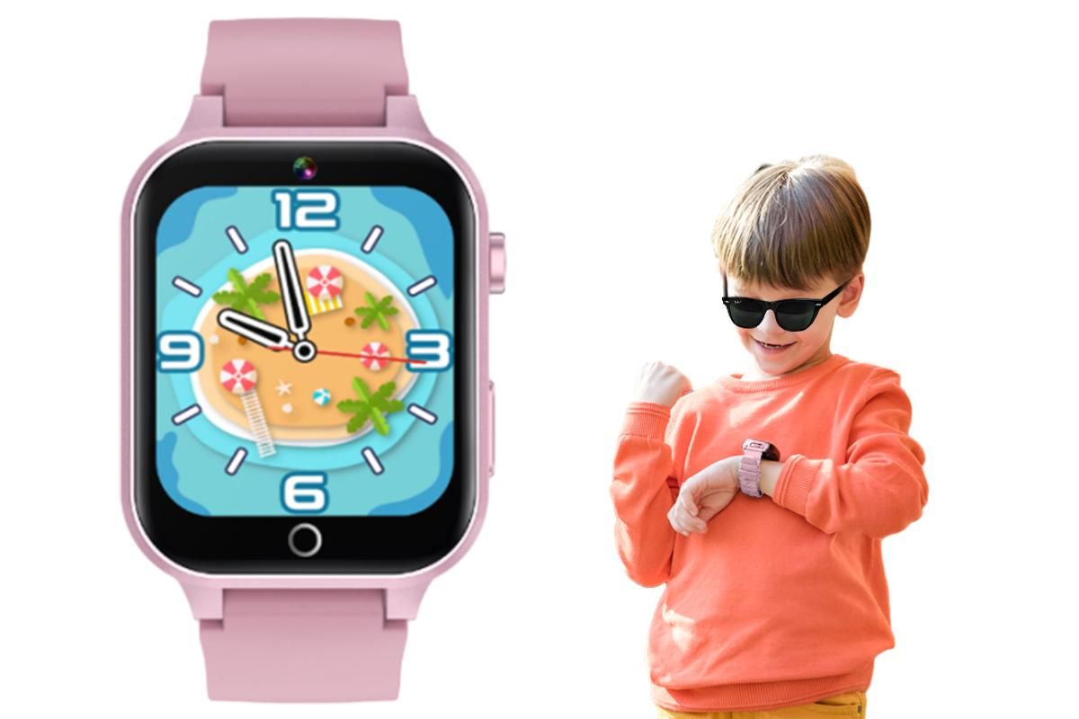 Kids Smart Watch Touch Screen Elastic Strap Smartwatch With Video Camera Pedometer-Orange - Image 7
