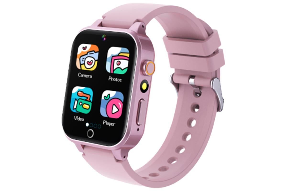 Kids Smart Watch Touch Screen Elastic Strap Smartwatch With Video Camera Pedometer-Pink - Image 3