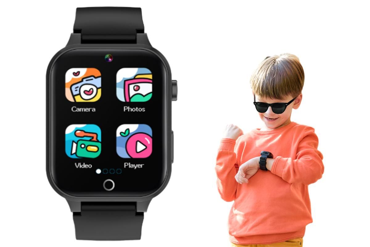 Kids Smart Watch Touch Screen Elastic Strap Smartwatch With Video Camera Pedometer-Pink - Image 8