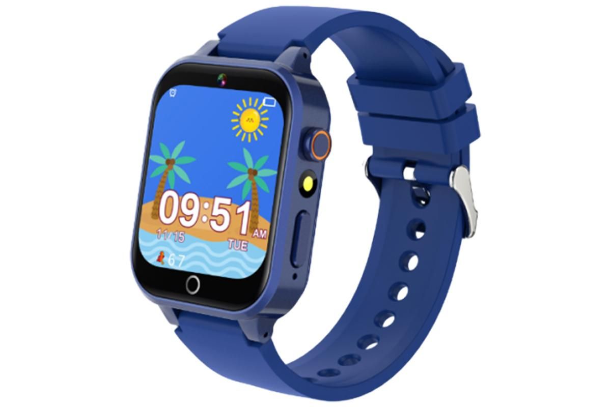 Kids Smart Watch Touch Screen Elastic Strap Smartwatch With Video Camera Pedometer-Blue - Image 3