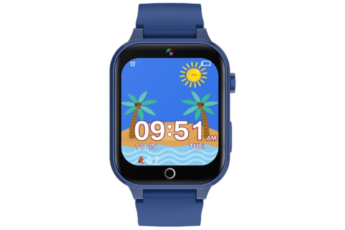 Kids Smart Watch Touch Screen Elastic Strap Smartwatch With Video Camera Pedometer-Blue - Image 4