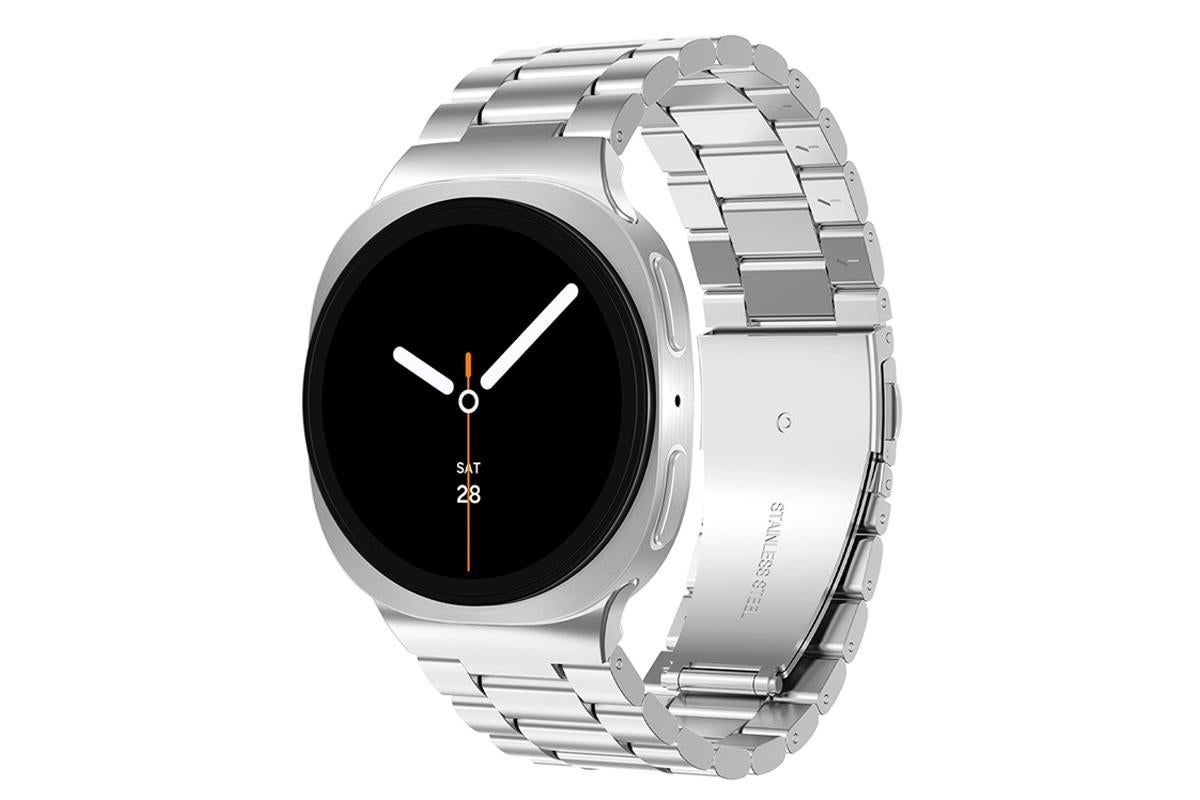 Metal Replacement Watch Band for Samsung Galaxy Watch 8 40 44 46mm-Silver - Image 1