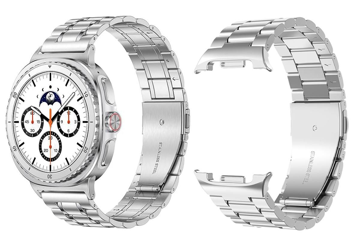 Metal Replacement Watch Band for Samsung Galaxy Watch 8 40 44 46mm-Silver - Image 3