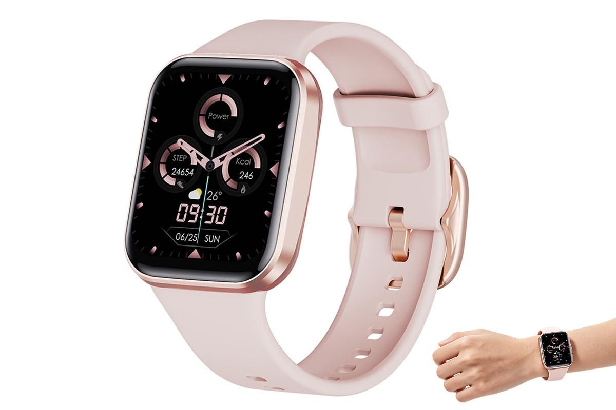 Smart Watch Fitness Tracker Heart Rate 25 Sport Modes for Men Women-Pink - Image 6