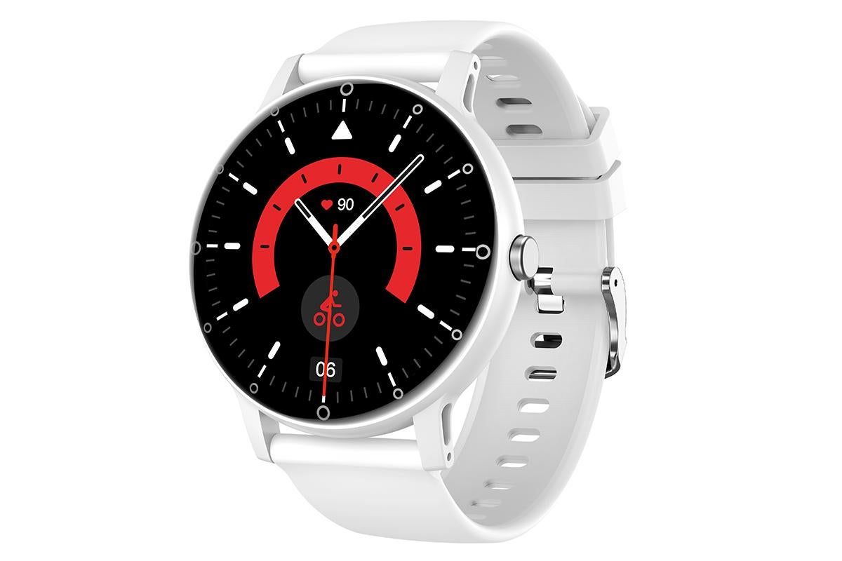 Smart Watches for Men Bluetooth Call Military Smart Watch with Heart Rate Sleep Monitor-White - Image 1