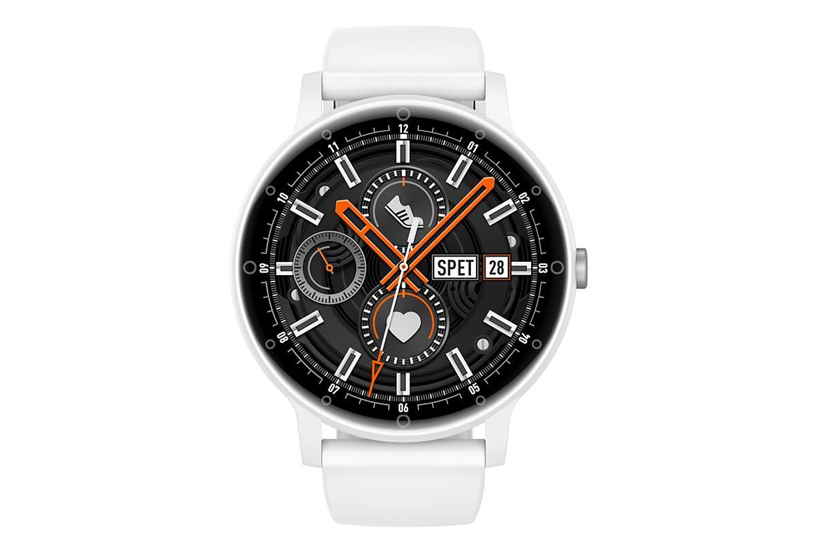 Smart Watches for Men Bluetooth Call Military Smart Watch with Heart Rate Sleep Monitor-White - Image 2
