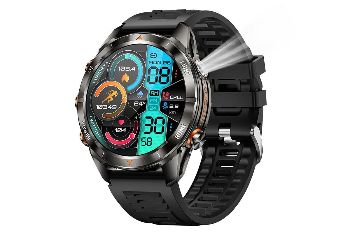 Smart Watch Fitness Tracker with Call Function 100 Sport Modes Heart Rate Sleep Monitor-Black - Image 1