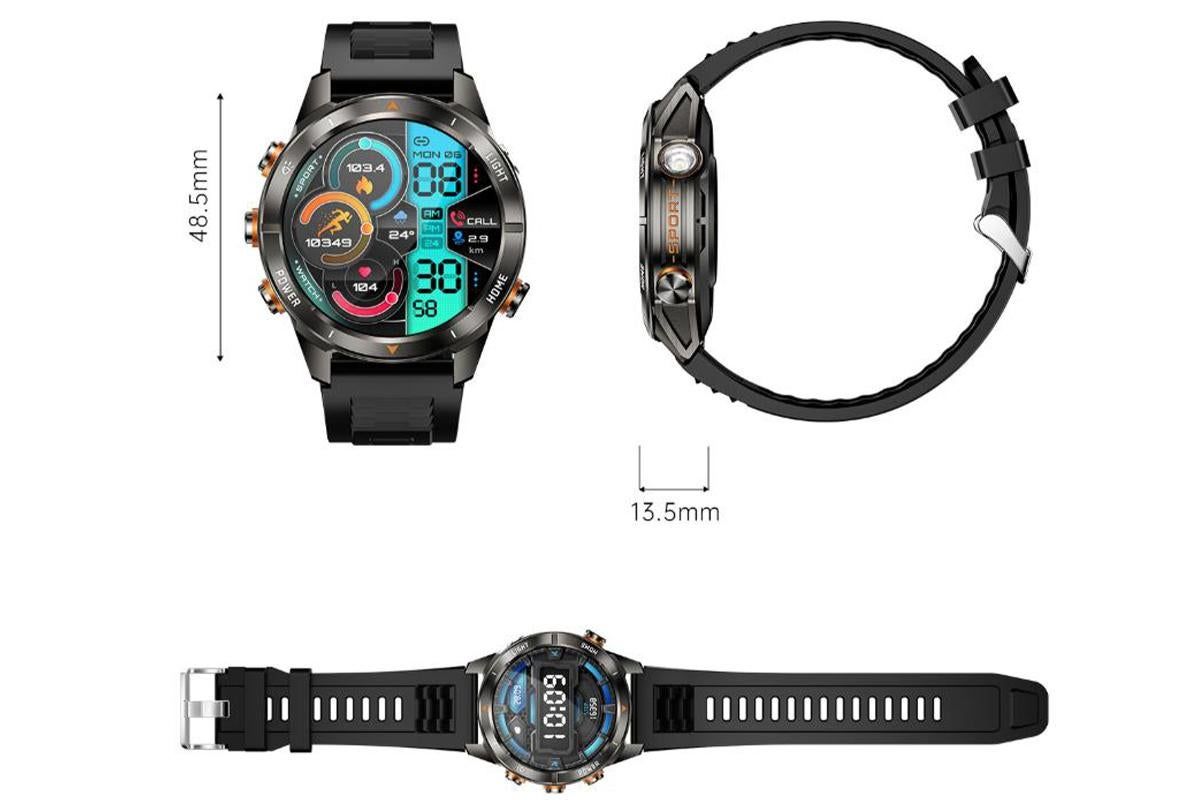 Smart Watch Fitness Tracker with Call Function 100 Sport Modes Heart Rate Sleep Monitor-Black - Image 7