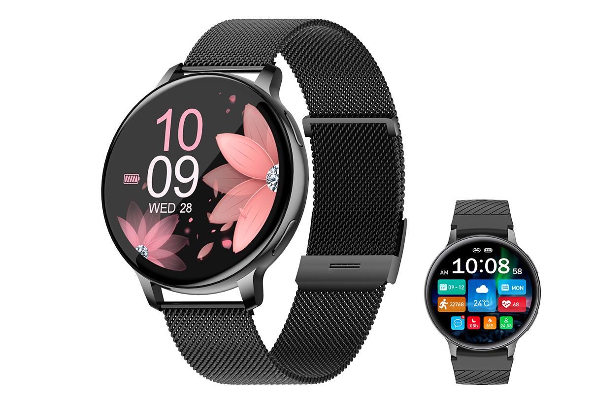 Smart Watch with Bluetooth Call and Sleep Monitor Fitness Tracker Watch-Black - Image 1