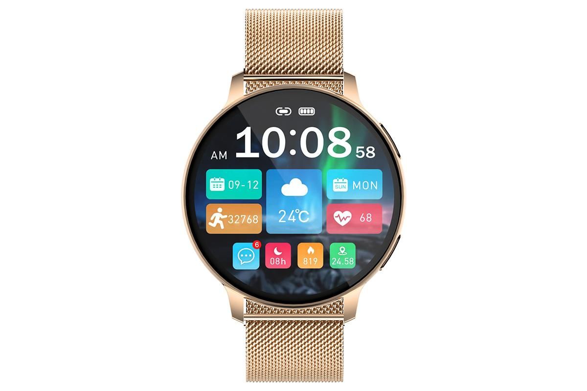 Smart Watch with Bluetooth Call and Sleep Monitor Fitness Tracker Watch-Gold - Image 3