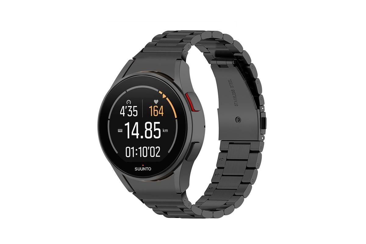 Solid Rugged Stainless Steel Band Compatible With Samsung Galaxy Watch 6 5 4-Black - Image 6
