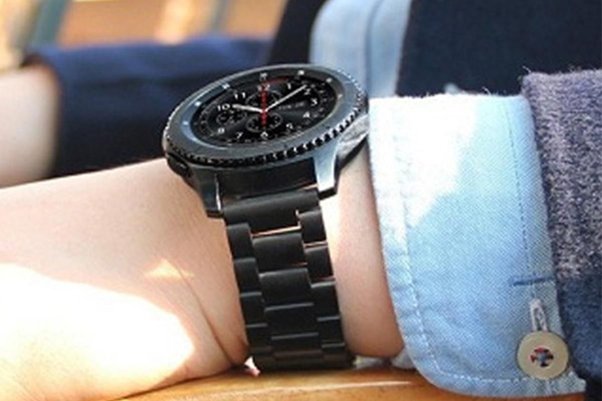 Stainless Steel Replacement Band for Samsung Gear S3 Strap-Black 20mm - Image 8