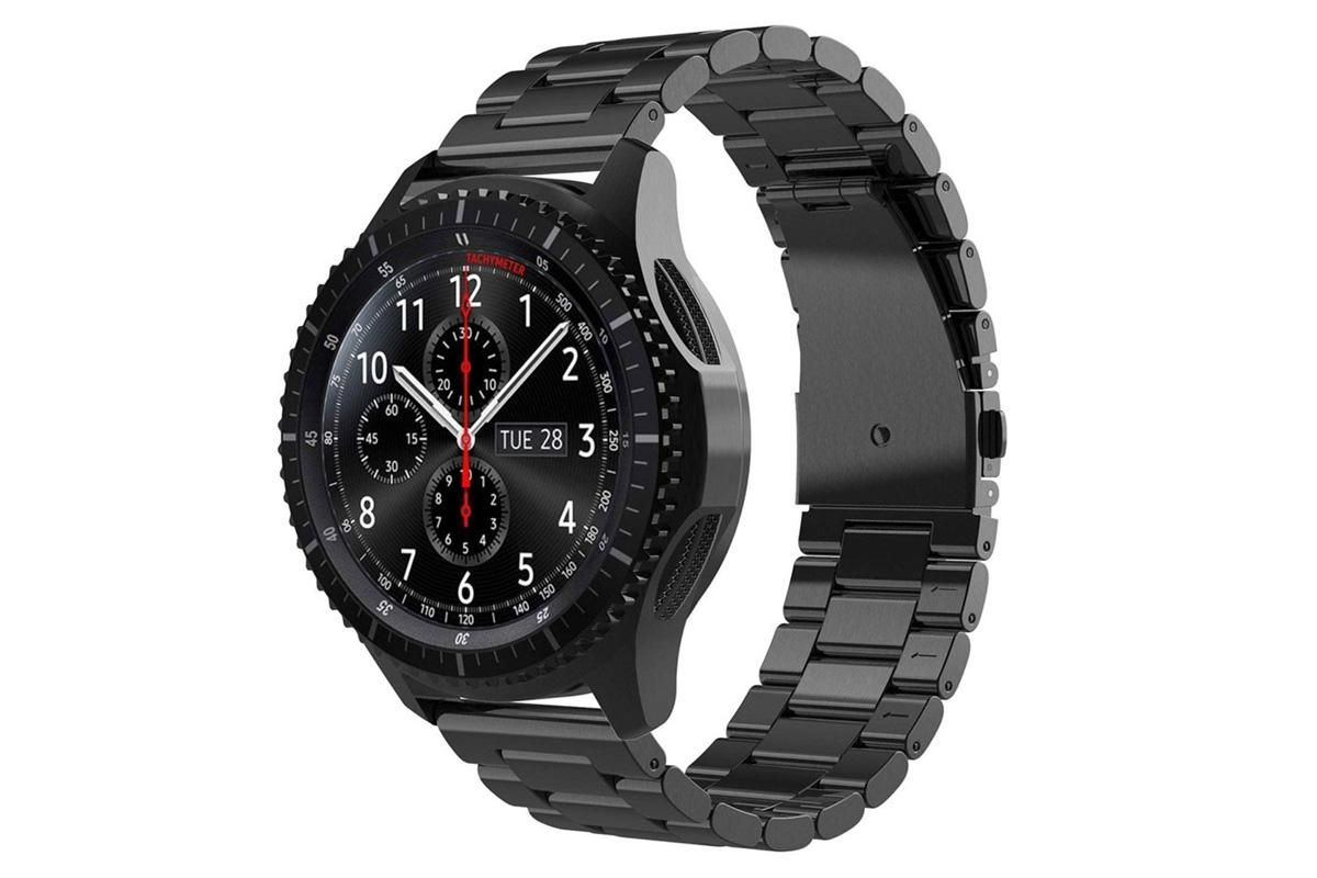 Stainless Steel Replacement Band for Samsung Gear S3 Strap-Black 22mm - Image 1
