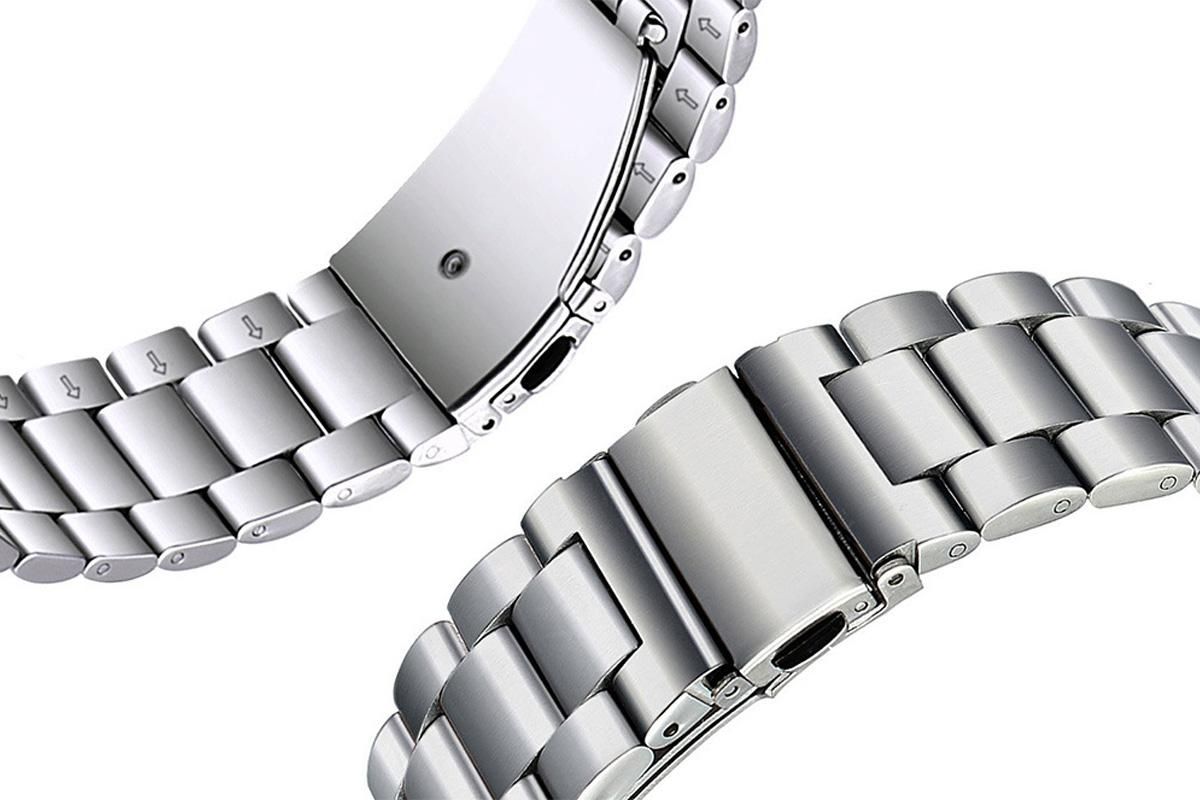 Stainless Steel Replacement Band for Samsung Gear S3 Strap-Silver 22mm - Image 2