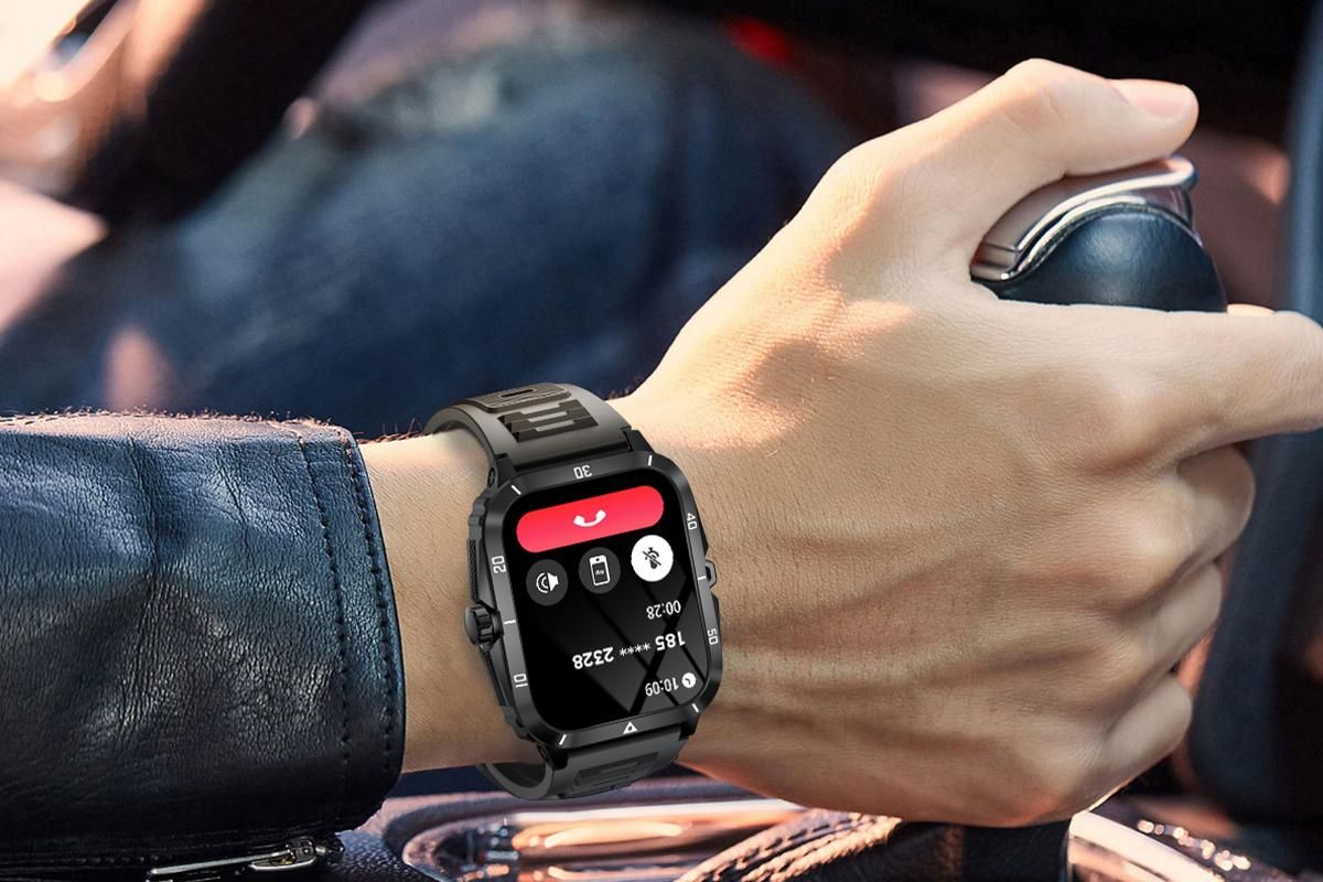 Waterproof Smartwatch for Men Android iOS Phones Smart Watch Fitness Tracker 1.96 Inch Heart Rate Sport Pedometer Sleep Digital Step Activity Monitor-Black Silver - Image 5