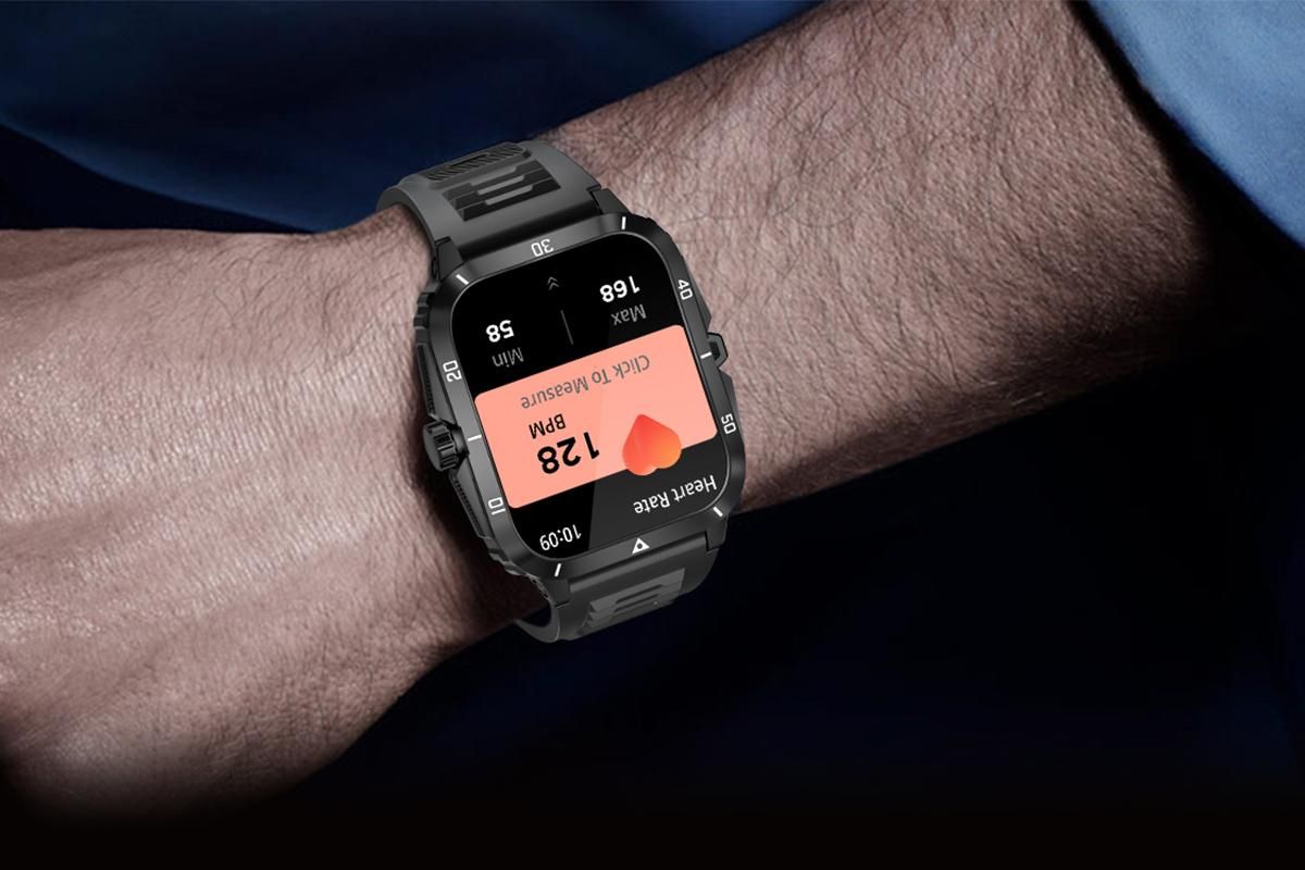 Waterproof Smartwatch for Men Android iOS Phones Smart Watch Fitness Tracker 1.96 Inch Heart Rate Sport Pedometer Sleep Digital Step Activity Monitor-Black Silver - Image 6