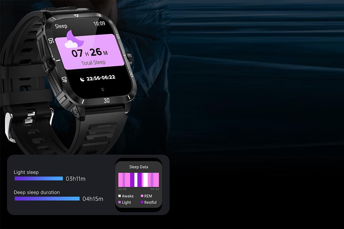 Waterproof Smartwatch for Men Android iOS Phones Smart Watch Fitness Tracker 1.96 Inch Heart Rate Sport Pedometer Sleep Digital Step Activity Monitor-Black Silver - Image 7