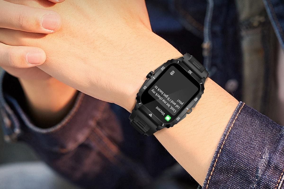 Waterproof Smartwatch for Men Android iOS Phones Smart Watch Fitness Tracker 1.96 Inch Heart Rate Sport Pedometer Sleep Digital Step Activity Monitor-Black Silver - Image 8