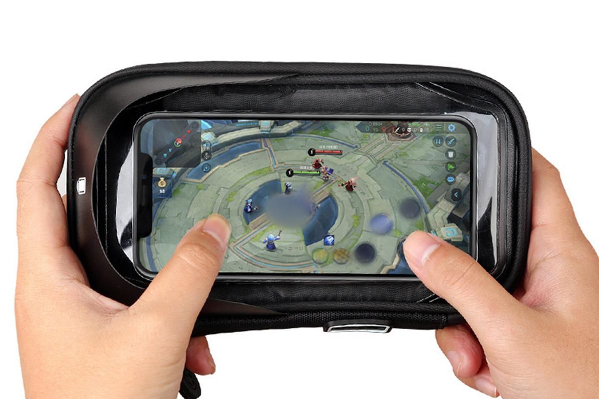 Waterproof Bike Phone Holder Fully Enclosed Touch Sensitive Phone Mount-Black - Image 2