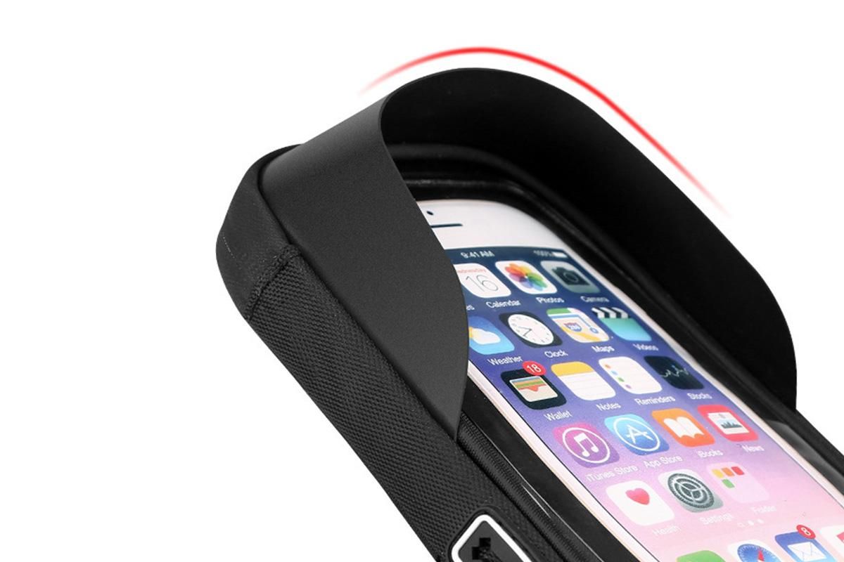 Waterproof Bike Phone Holder Fully Enclosed Touch Sensitive Phone Mount-Black - Image 3