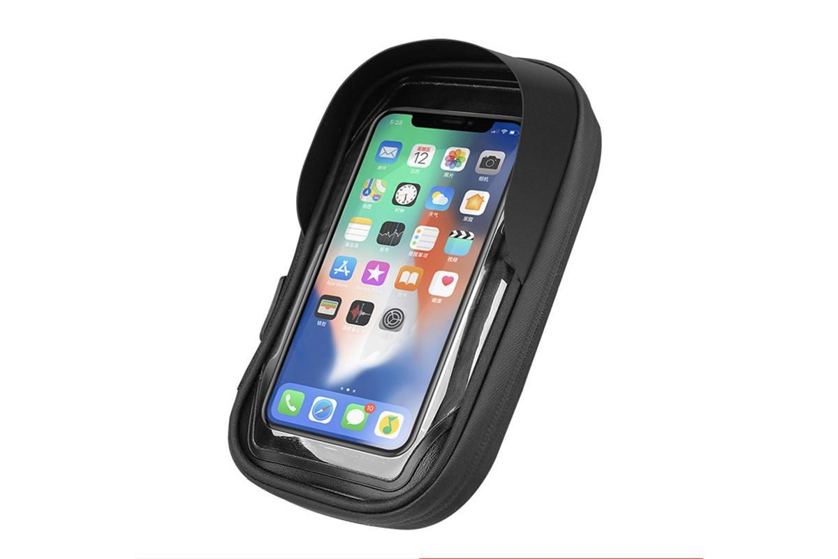 Waterproof Bike Phone Holder Fully Enclosed Touch Sensitive Phone Mount-Black - Image 6