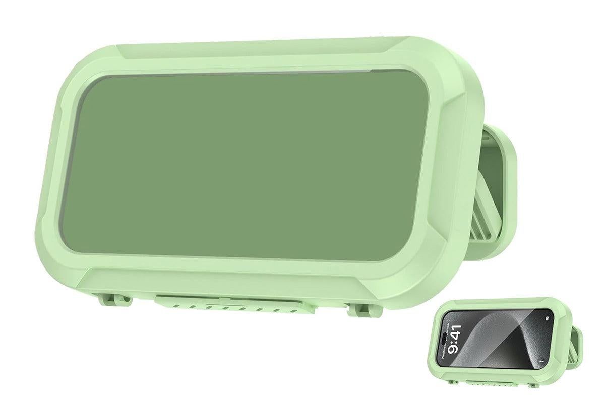 Waterproof Anti-Fog Rotating Shower Phone Holder for Bathroom-Light Green - Image 7