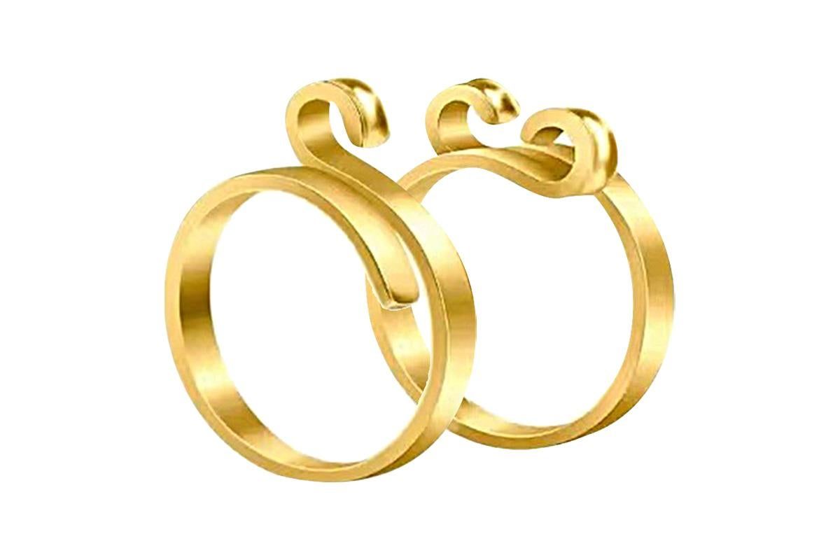 2Pcs Knitting Crochet Loop Ring for Fingers 2Pcs Knitting Yarn Guide Finger Holder-Style 1 - Image 2