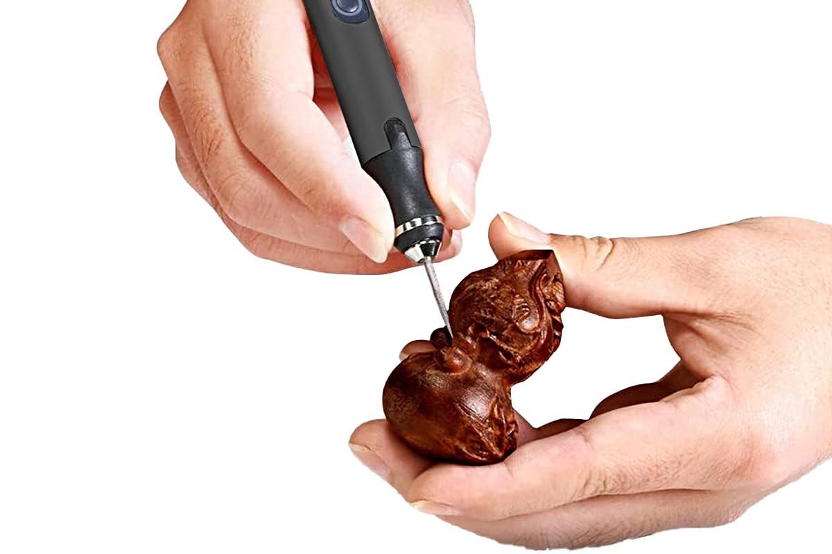Electric Micro Engraver Pen DIY Engraving Tool Kit Cordless Portable Rechargeable Engraving Pen-Black - Image 3